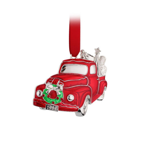 Christmas Elves Christmas Red Truck Ornament- 8cm Christmas Elves Christmas Red Truck Ornament- 8cm