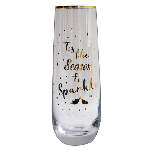 Ladelle Ashdene Twinkle Tis The Season Stemless Champagne Glass Ladelle Ashdene Twinkle Tis The Season Stemless Champagne Glass
