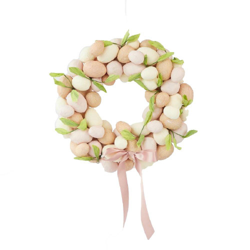 Easter Town Peaches And Cream Paper Egg Wreath - 42cm Easter Town Peaches And Cream Paper Egg Wreath - 42cm