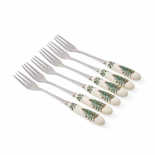 Spode Christmas Tree Pastry Fork (Set of 6) - 15.5cm Spode Christmas Tree Pastry Fork (Set of 6) - 15.5cm