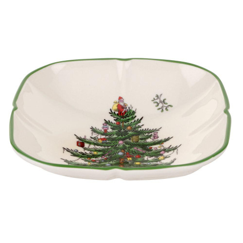 Spode Christmas Tree Sculpted Square Dish - 14cm Spode Christmas Tree Sculpted Square Dish - 14cm