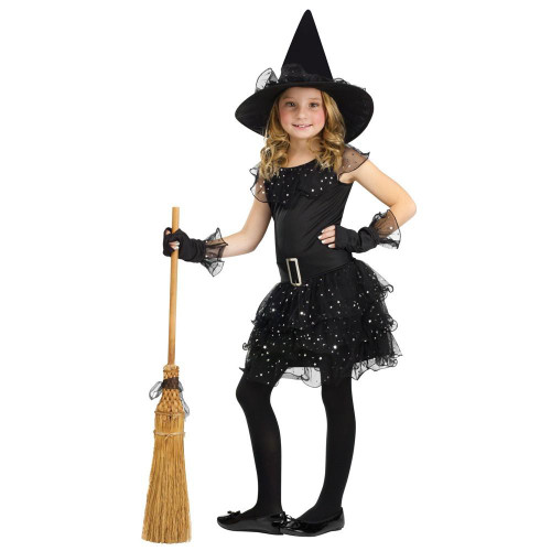 Witches of Halloween Costume Witch Glitter Dress Girls - Child Witches of Halloween Costume Witch Glitter Dress Girls - Child