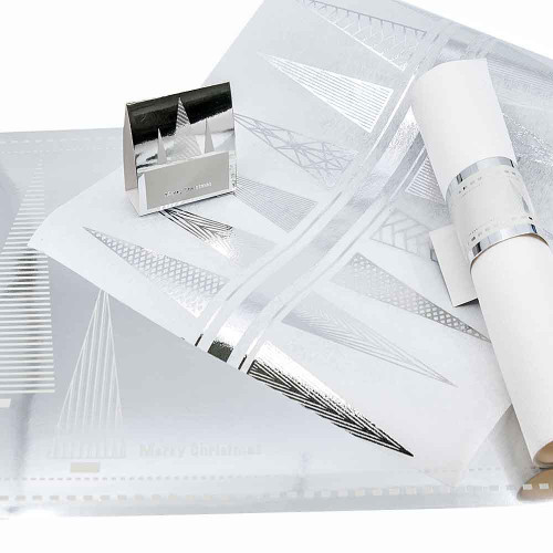 Christmas Elves Silver Foil Stripe Christmas Design Table Setting Pack Christmas Elves Silver Foil Stripe Christmas Design Table Setting Pack
