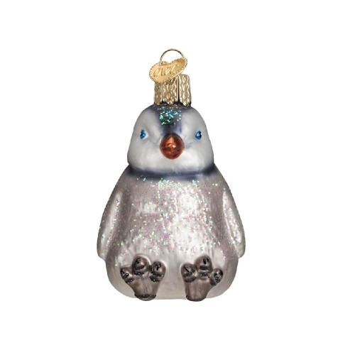 Old World Christmas Glass Sitting Penguin Chick Glass Ornament - 7.5cm Old World Christmas Glass Sitting Penguin Chick Glass Ornament - 7.5cm
