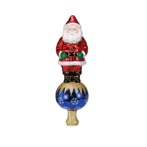 Old World Christmas Glass Santa Tree Top Glass Ornament - 30cm Old World Christmas Glass Santa Tree Top Glass Ornament - 30cm