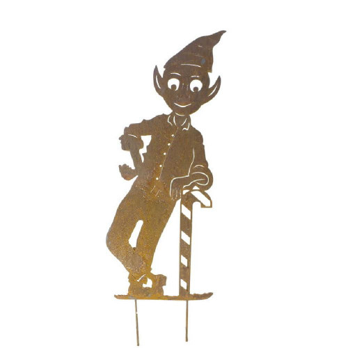 Christmas Elves Christmas Elf Boy Garden Art Stake - 82cm Christmas Elves Christmas Elf Boy Garden Art Stake - 82cm