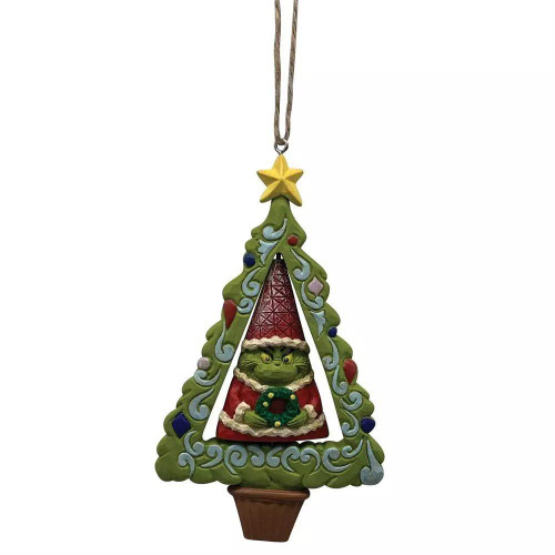 Jim Shore Dr Seuss Grinch Gnome Spinning Tree Ornament - 12cm Jim Shore Dr Seuss Grinch Gnome Spinning Tree Ornament - 12cm