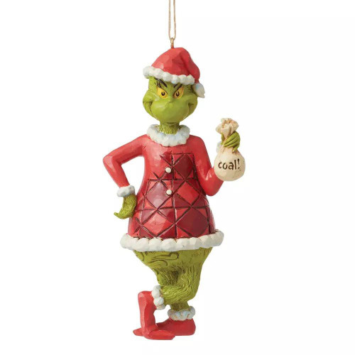 Jim Shore Dr Seuss Grinch with Coal Ornament - 13cm Jim Shore Dr Seuss Grinch with Coal Ornament - 13cm