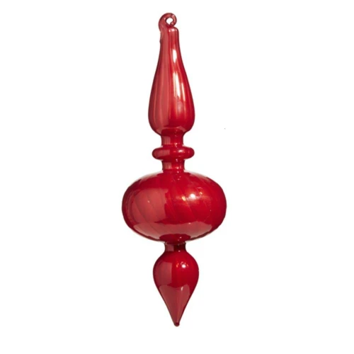 RAZ Imports Finial Blown Glass Ornament (3 Styles) - 25cm 