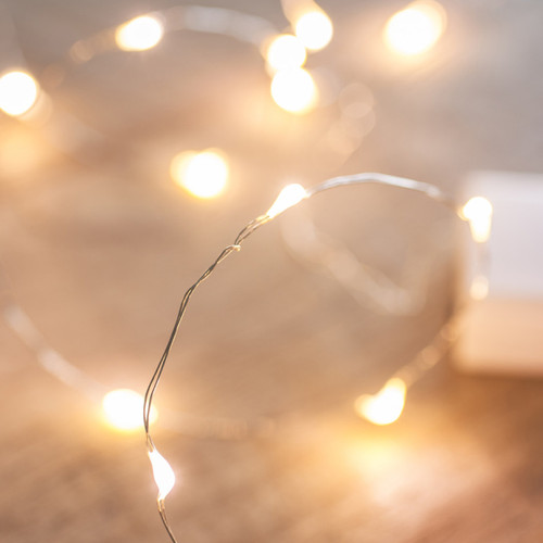 40 Warm White LED Copper Wire Battery Fairy Lights – 4M Long 40 Warm White LED Copper Wire Battery Fairy Lights – 4M Long