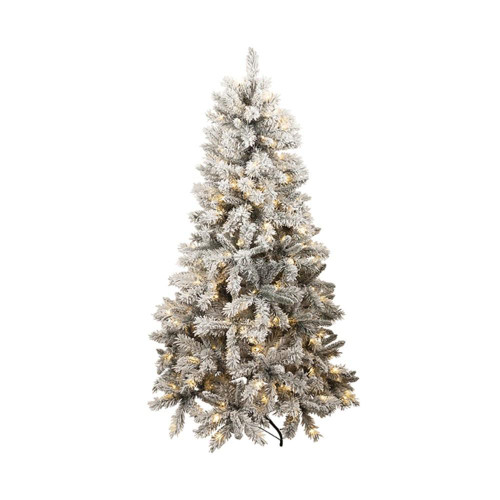 Christmas Elves 6FT Thredbo Flocked Prelit Tree - 180cm Christmas Elves 6FT Thredbo Flocked Prelit Tree - 180cm