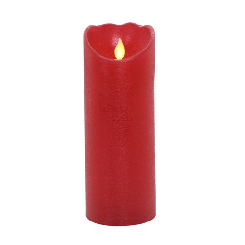 Christmas Elves Red Beacon LED Wax Pillar - 20cm  Christmas Elves Red Beacon LED Wax Pillar - 20cm