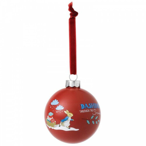 Beatrix Potter - Peter Rabbit Peter Rabbit Merry Christmas Bauble - 8cm Beatrix Potter - Peter Rabbit Peter Rabbit Merry Christmas Bauble - 8cm