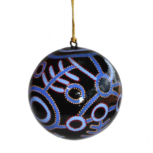 Hanging Ornament Aboriginal Christmas Bauble