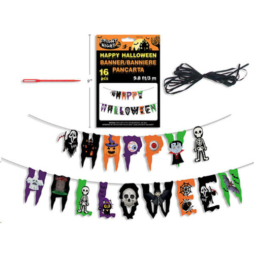Witches of Halloween Spooky “Happy Halloween” Hanging Banner – 3m Witches of Halloween Spooky “Happy Halloween” Hanging Banner – 3m