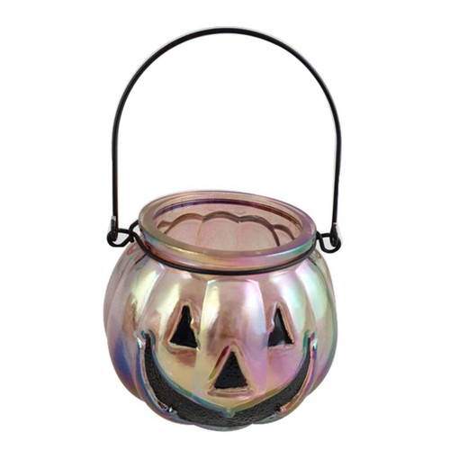 Witches of Halloween Luster Pumpkin Glass Holder - 10cm Witches of Halloween Luster Pumpkin Glass Holder - 10cm