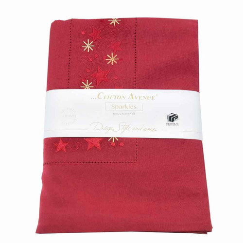 Christmas Elves Gold Sparkles Tablecloth - 400cm Christmas Elves Gold Sparkles Tablecloth - 400cm
