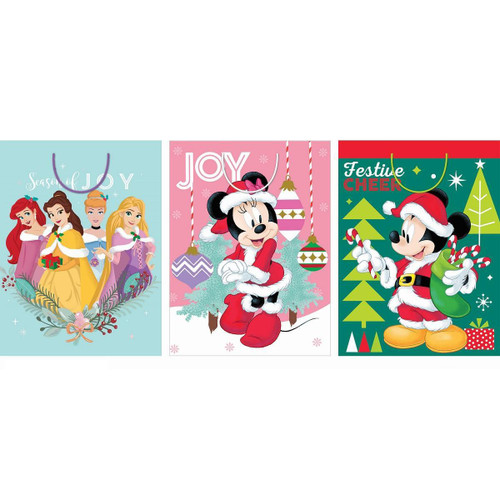 Christmas Elves Disney Christmas Gift Bag (3 Designs) - Jumbo Christmas Elves Disney Christmas Gift Bag (3 Designs) - Jumbo