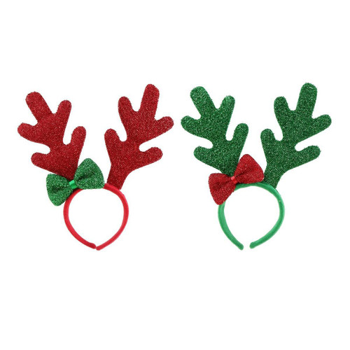 Christmas Elves Tinsel Antlers with Bow Headband (2 Styles) Christmas Elves Tinsel Antlers with Bow Headband (2 Styles)