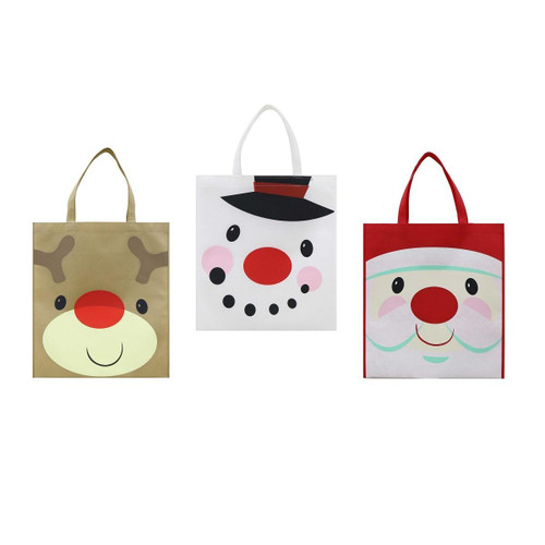 Christmas Elves Cute Character Print Shopper Bag (3 Styles) - 42cm Christmas Elves Cute Character Print Shopper Bag (3 Styles) - 42cm
