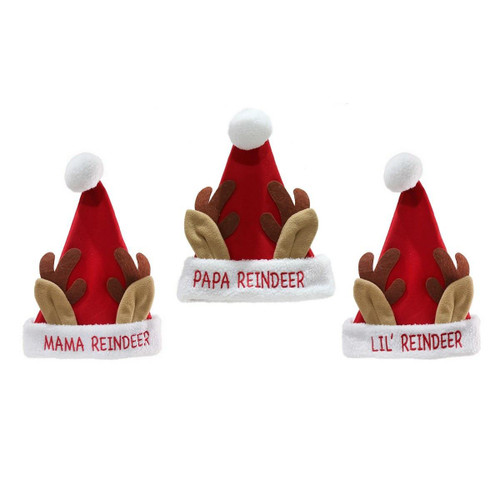 Christmas Elves Family Reindeer Hat (3 Styles) - 40cm Christmas Elves Family Reindeer Hat (3 Styles) - 40cm