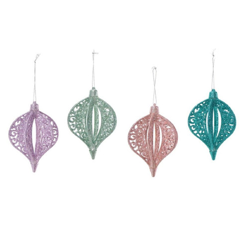 Christmas Elves Glitter Drop Hanging Decoration (4 Colours) - 11cm Christmas Elves Glitter Drop Hanging Decoration (4 Colours) - 11cm