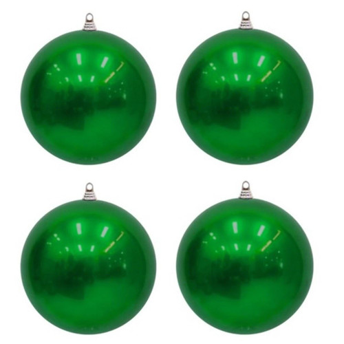 Christmas Elves Green UV Stable Baubles (Pack of 4) - 100mm Christmas Elves Green UV Stable Baubles (Pack of 4) - 100mm