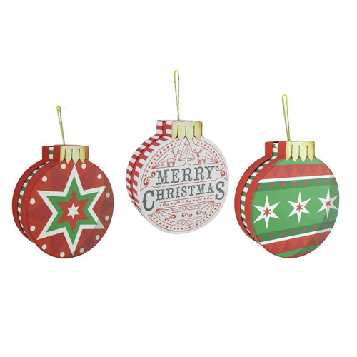 Christmas Elves Hanging Bauble Gift Box (3 Styles) - 12cm Christmas Elves Hanging Bauble Gift Box (3 Styles) - 12cm