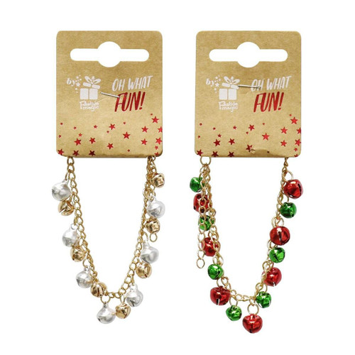 Christmas Elves Jingle Bells Chain Bracelet (2 Styles)  Christmas Elves Jingle Bells Chain Bracelet (2 Styles)