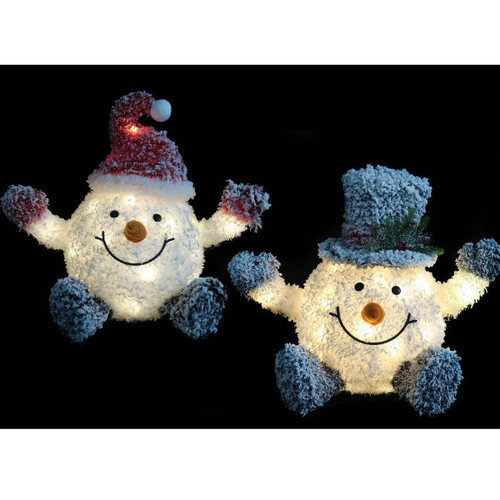 Christmas Elves LED Frosty Light Up Snowman (2 styles) - 58cm Christmas Elves LED Frosty Light Up Snowman (2 styles) - 58cm