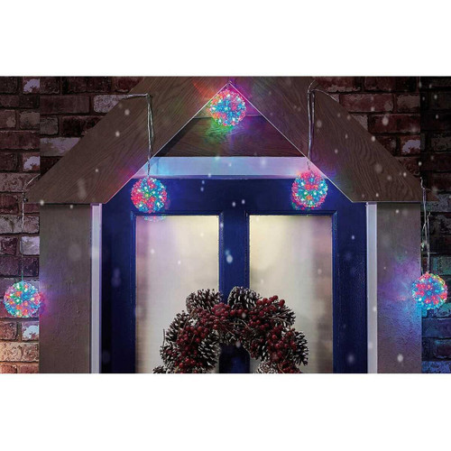 Christmas Elves LED Petal Light Balls Colour Changing (Set of 5) - 10cm Christmas Elves LED Petal Light Balls Colour Changing (Set of 5) - 10cm