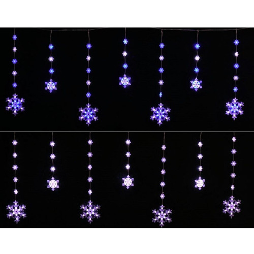 Christmas Elves LED Snowflakes Curtain Light - 180cm Christmas Elves LED Snowflakes Curtain Light - 180cm