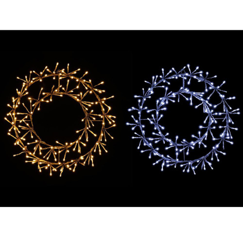 Christmas Elves LED Sparkle Double Ring Twinkle Wreath (2 Styles) - 45cm Christmas Elves LED Sparkle Double Ring Twinkle Wreath (2 Styles) - 45cm