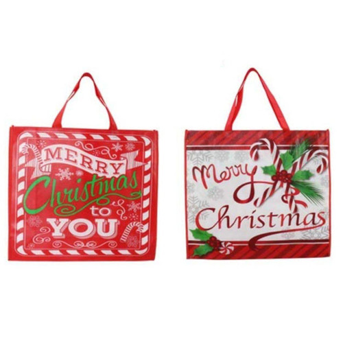 Christmas Elves Merry Christmas Shiny Shopping Bag (2 Styles) - 50cm Christmas Elves Merry Christmas Shiny Shopping Bag (2 Styles) - 50cm