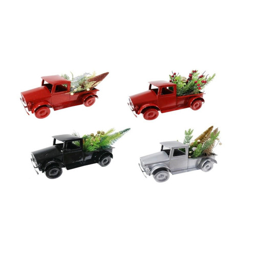 Christmas Elves Metal Pick Up Truck with Decoration (4 Styles) - 35cm Christmas Elves Metal Pick Up Truck with Decoration (4 Styles) - 35cm