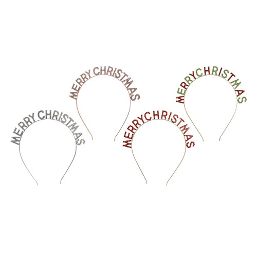 Christmas Elves Merry Christmas Diamante Tiara (4 Styles) Christmas Elves Merry Christmas Diamante Tiara (4 Styles)