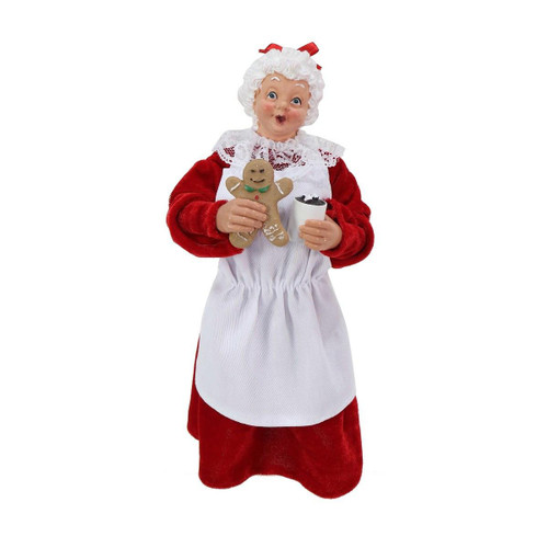 Christmas Elves Mrs Claus Holding Gingerbread Man - 27cm Christmas Elves Mrs Claus Holding Gingerbread Man - 27cm