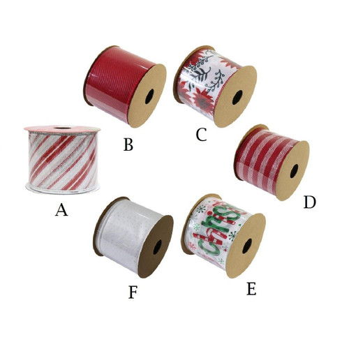 Christmas Elves Red White Christmas Print Ribbon (6 Styles) - 2.7m Christmas Elves Red White Christmas Print Ribbon (6 Styles) - 2.7m