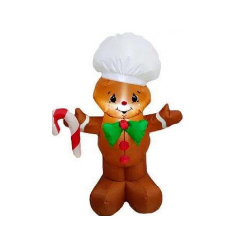 Christmas Elves Inflatable Gingerbread Man - 120cm Christmas Elves Inflatable Gingerbread Man - 120cm