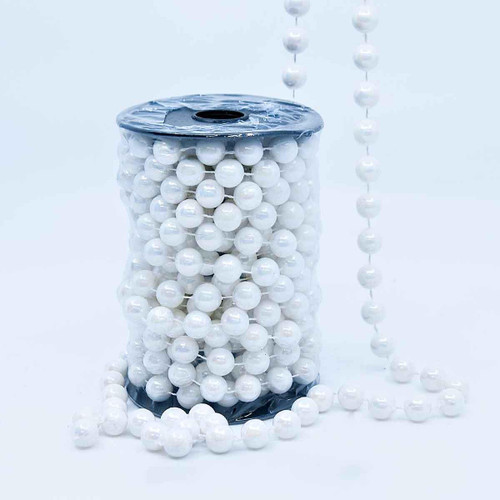 Christmas Elves Creamy White Pearl Beaded Garland - 5m 