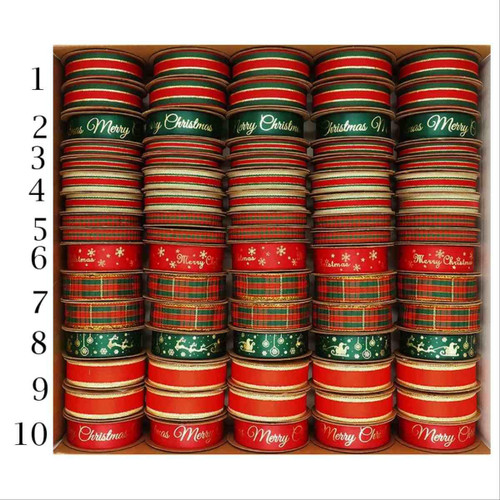 Christmas Elves Red Green Gold Tartan Christmas Ribbon (10 Styles) - 3m Christmas Elves Red Green Gold Tartan Christmas Ribbon (10 Styles) - 3m