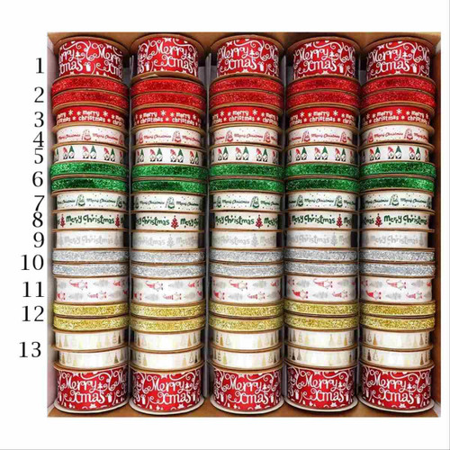 Christmas Elves Festive Print Gnomes Christmas Ribbon (13 Styles) - 2.5m Christmas Elves Festive Print Gnomes Christmas Ribbon (13 Styles) - 2.5m