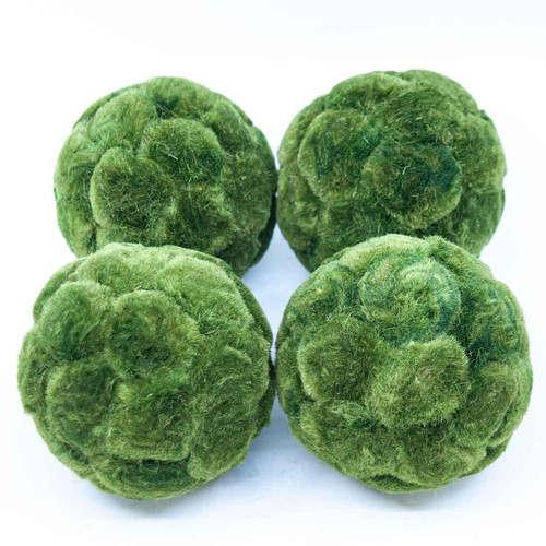 Christmas Elves Pack of 4 Artificial Green Moss Balls Decorative Orbs Christmas Elves Pack of 4 Artificial Green Moss Balls Decorative Orbs