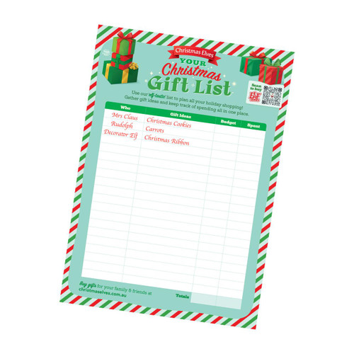 Elf Series Printable Christmas Gift Planner Elf Series Printable Christmas Gift Planner