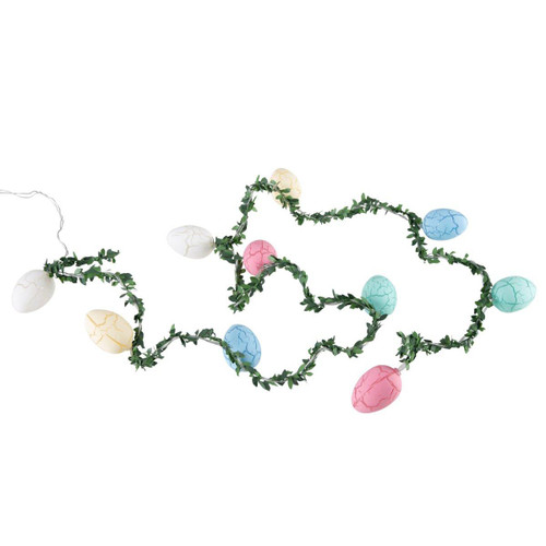 Easter Town Easter Egg Leafy Pre-Lit Garland - 2m Easter Town Easter Egg Leafy Pre-Lit Garland - 2m