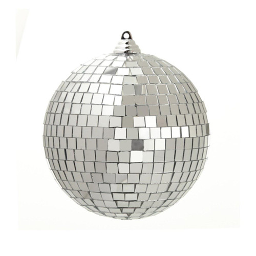 RAZ Imports Silver Mirror Disco Ball Ornament - 15cm RAZ Imports Silver Mirror Disco Ball Ornament - 15cm