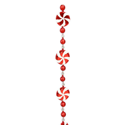 Christmas Elves Candy Lollipop Bauble Garland - 180cm Christmas Elves Candy Lollipop Bauble Garland - 180cm