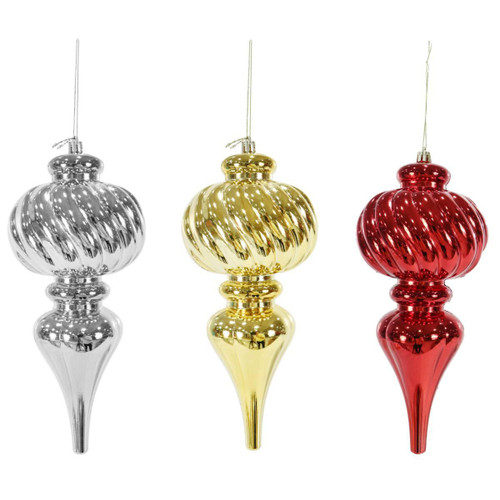 Christmas Elves Shiny Bulb Finial Decoration (3 Colours) - 27cm Christmas Elves Shiny Bulb Finial Decoration (3 Colours) - 27cm