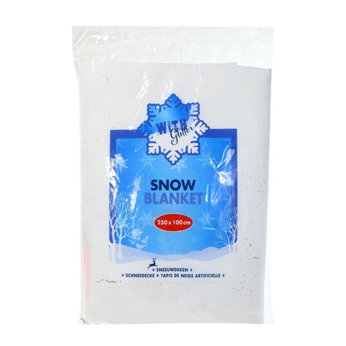 Christmas Elves White Snow Blanket Thick - 250cm x 100cm 