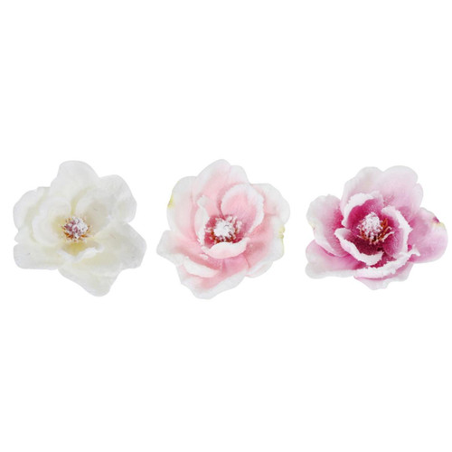 Christmas Elves Pale Snowy Magnolia Stem (3 Styles) - 20cm x 50cm 